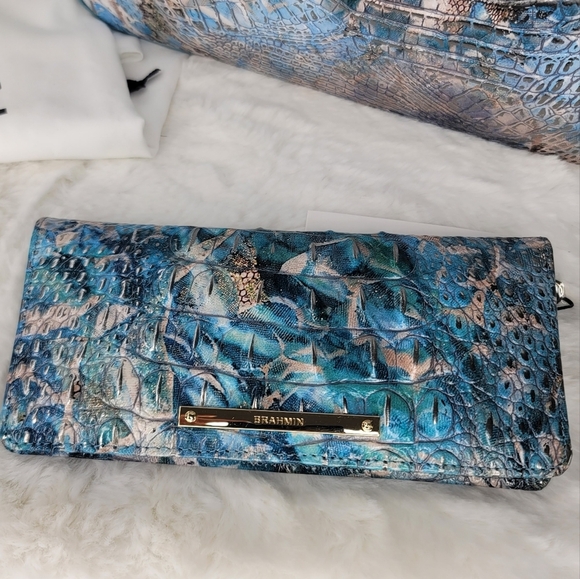 NWT ✨ BRAHMIN 2 SET Designer Purse Bag Wallet NWT Melbourne Italian Leather - Picture 7 of 15